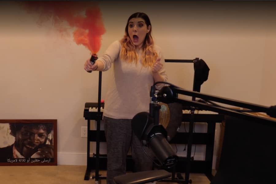 Twitch Streamers Sets Off  Smoke Grenade Indoors