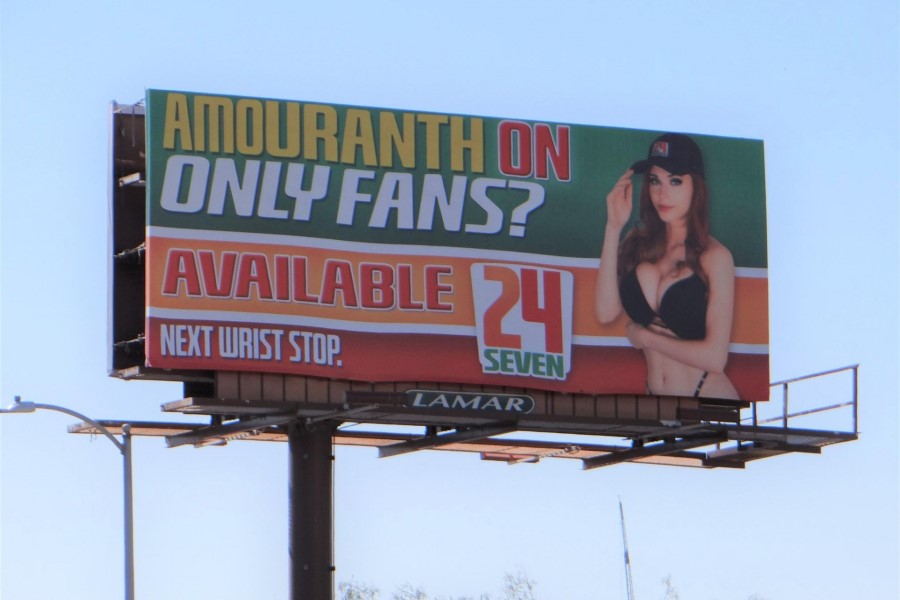 Amouranth Billboards Popping Up